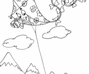 Coloriage Cerf-volant portant des binoculaires