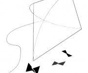 Coloriage Cerf-volant simplifié
