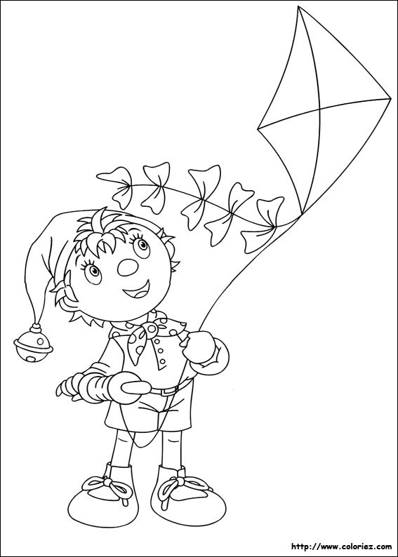 Coloriage et dessins gratuits Enfant essaie de  faire voler Le Cerf-volant à imprimer