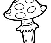 Coloriage et dessins gratuit Champignon amanite à imprimer