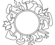 Coloriage champignon mandala