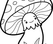 Coloriage champignon pour enfants