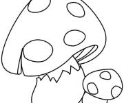 Coloriage Champignon rouge vif