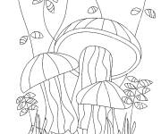 Coloriage Champignons anti-stress