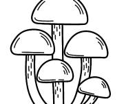 Coloriage Des champignon en vecteur
