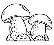 Coloriage Des champignons de l'automne