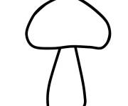 Coloriage Dessin champignon facile