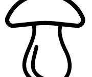 Coloriage Emoji champignon
