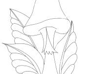 Coloriage Grand champignon stylis&eacute;