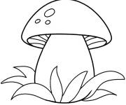 Coloriage Un c&egrave;pe dans un petit buisson d&rsquo;herbe