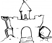 Coloriage Château de Sable bien fait