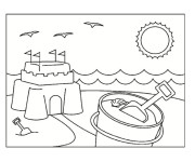 Coloriage Château de Sable pour enfant