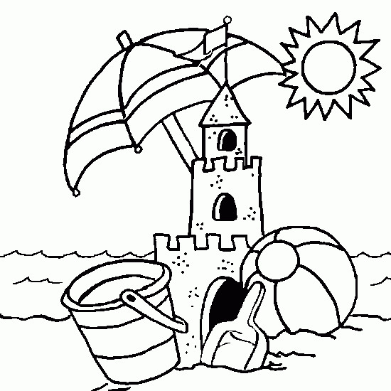 Coloriage château de sable