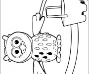 Coloriage Hibou en vacance