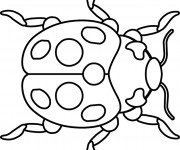 Coloriage Coccinelle avec les taches en noir