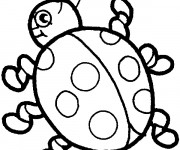 Coloriage Coccinelle et ses pieds