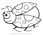 Coloriage Coccinelle humoristique