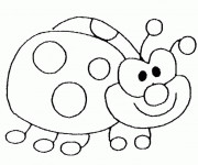 Coloriage Coccinelle joyeuse