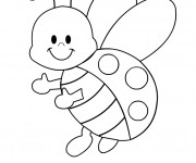 Coloriage et dessins gratuit Coccinelle mignonne à imprimer