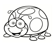 Coloriage Coccinelle rigolote