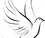 Coloriage Colombe &agrave; colorier