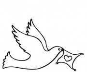 Coloriage Colombe gratuit à imprimer liste 20 à 40