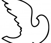 Coloriage Colombe sans visage