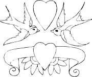 Coloriage Des Colombes de mariage