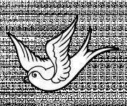 Coloriage Petite Colombe en L'air