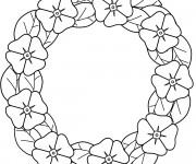Coloriage Coquelicot cha&icirc;ne