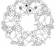 Coloriage Coquelicot mandala