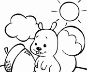 Coloriage Ecureuil 28