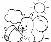 Coloriage Ecureuil 34
