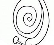 Coloriage Escargot couleur pour enfant