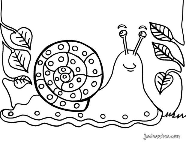 Coloriage et dessins gratuits Escargot dans la nature mandala à imprimer