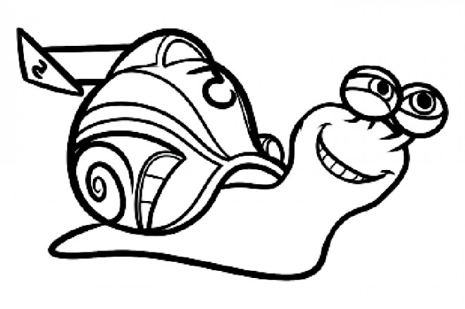 Coloriage Escargot de course dessin gratuit à imprimer