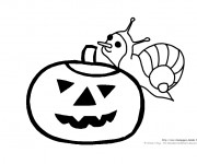 Coloriage Escargot de Halloween