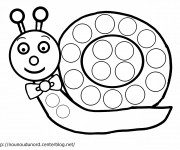 Coloriage et dessins gratuit Escargot élégant à imprimer