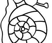 Coloriage et dessins gratuit Escargot en souriant à imprimer