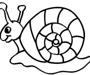 Coloriage Escargot facile