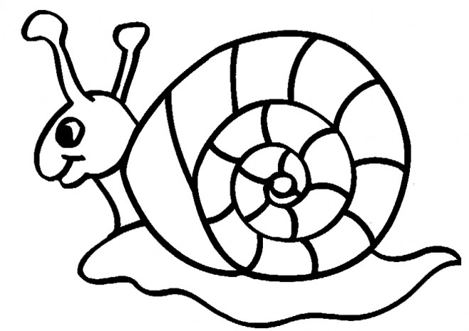 Coloriage Escargot facile dessin gratuit à imprimer