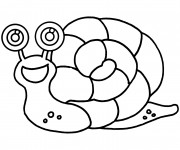 Coloriage Escargot facile à décorer