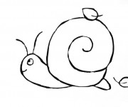 Coloriage Escargot facile en hiver