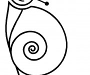 Coloriage Escargot joyeux