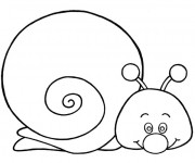 Coloriage et dessins gratuit Escargot mignon à imprimer