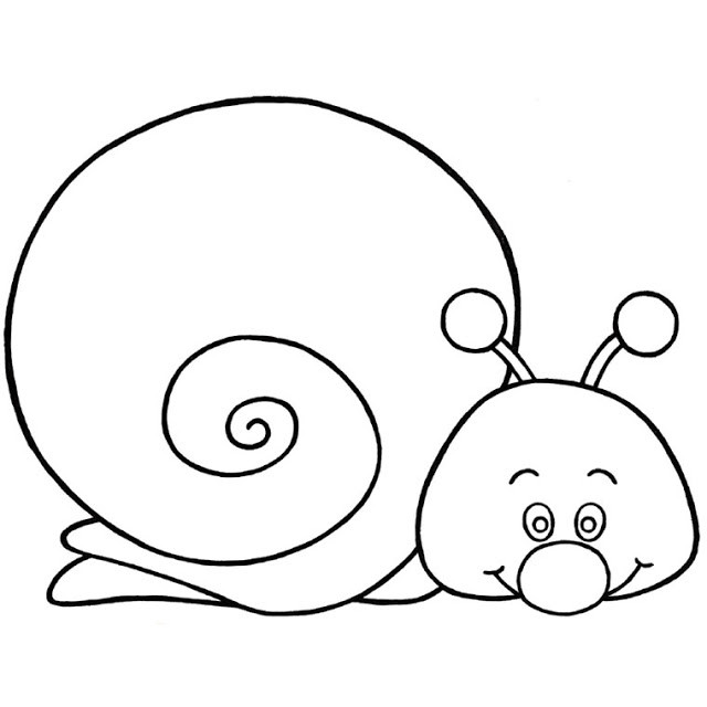 Coloriage Escargot mignon dessin gratuit à imprimer