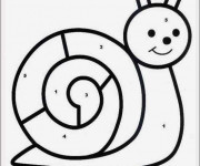 Coloriage Escargot qui sourit