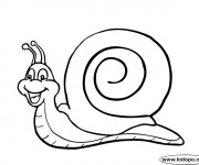 Coloriage et dessins gratuit Escargot rigolo à imprimer