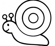 Coloriage et dessins gratuit Escargot simple à imprimer