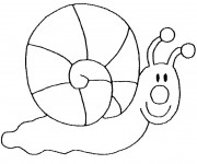 Coloriage Escargot stylisé